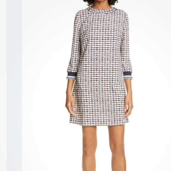 NWT Ted Baker sz 2 Karleen triangle print polyester shift dress $295 - Picture 1 of 16